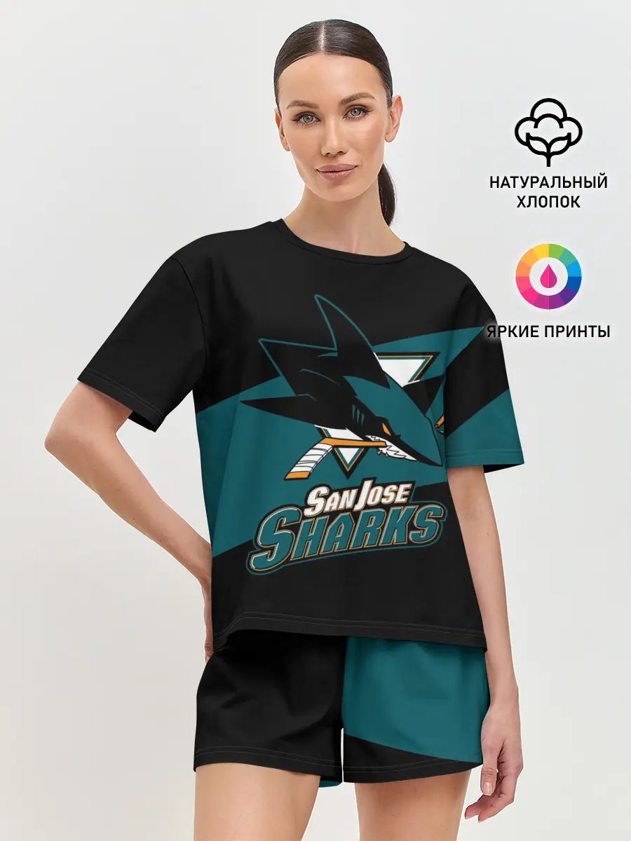 Женская пижама с шортами / Сан-Хосе Шаркс