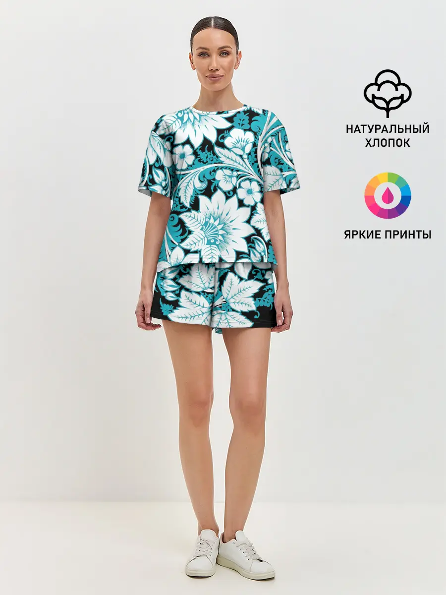 Женская пижама с шортами / Хохлома 2021