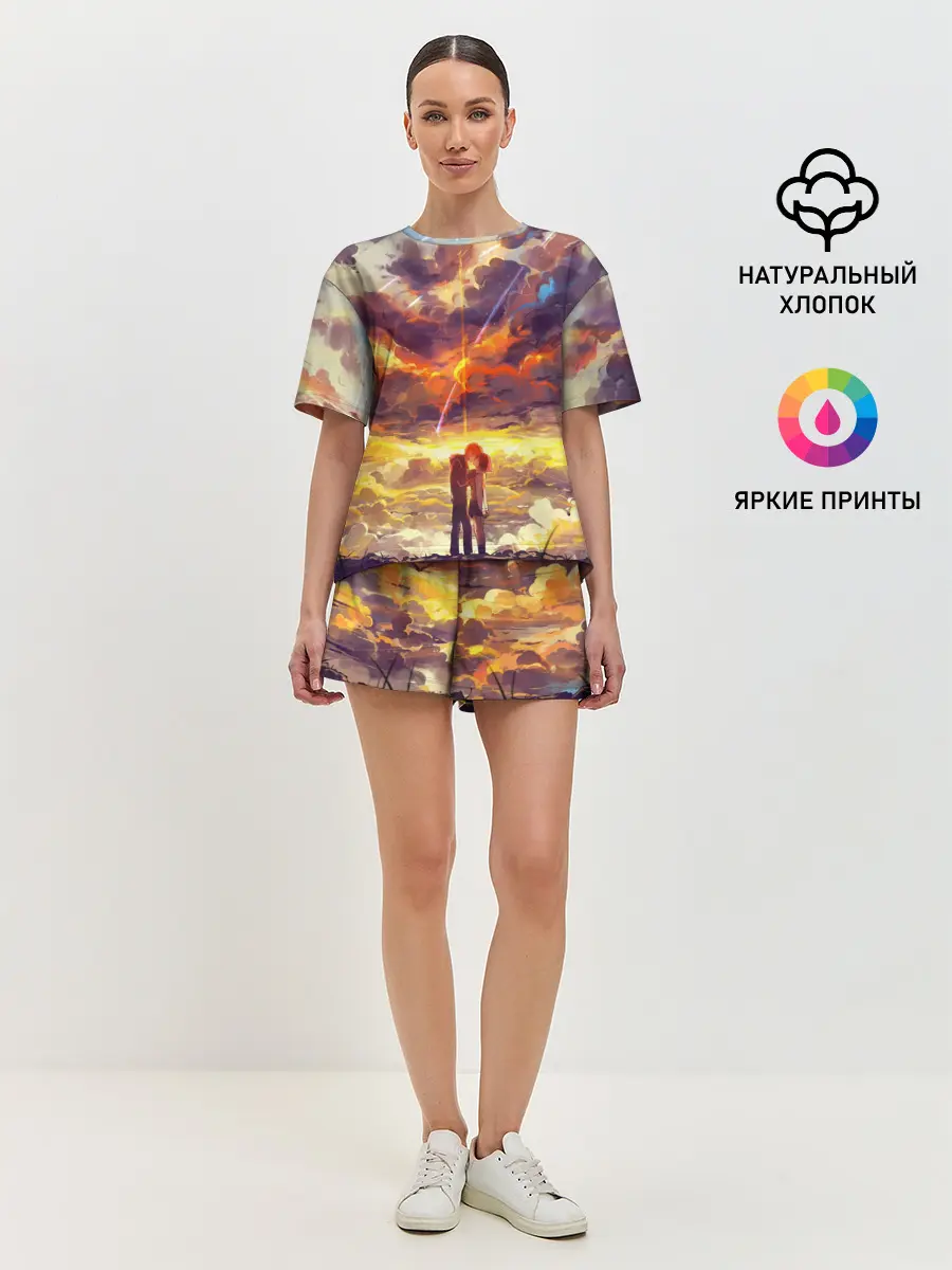 Женская пижама с шортами / ТВОЕ ИМЯ