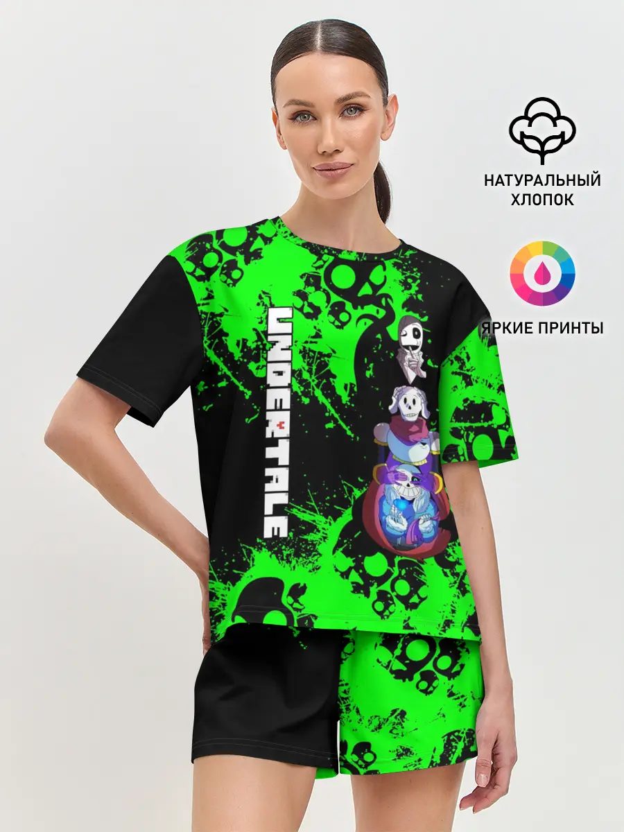 Женская пижама с шортами / Undertale | Sans