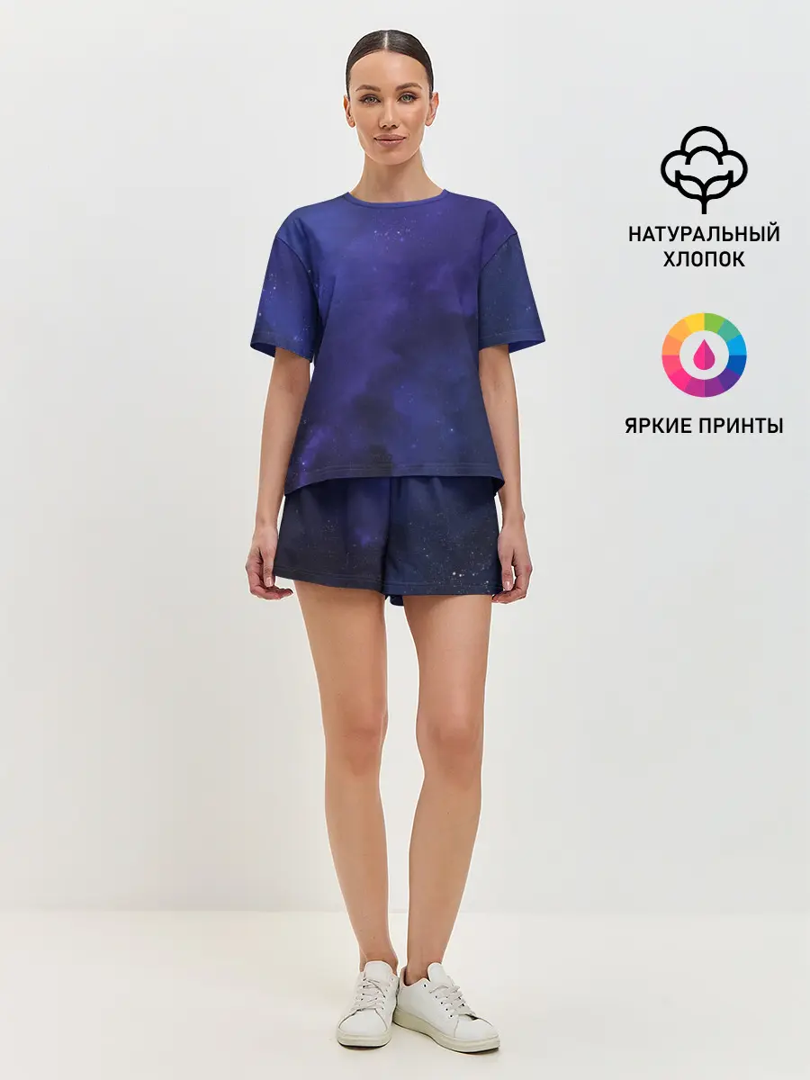 Женская пижама с шортами / Абстракция