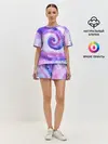Женская пижама с шортами / TIE-DYE PURPLE