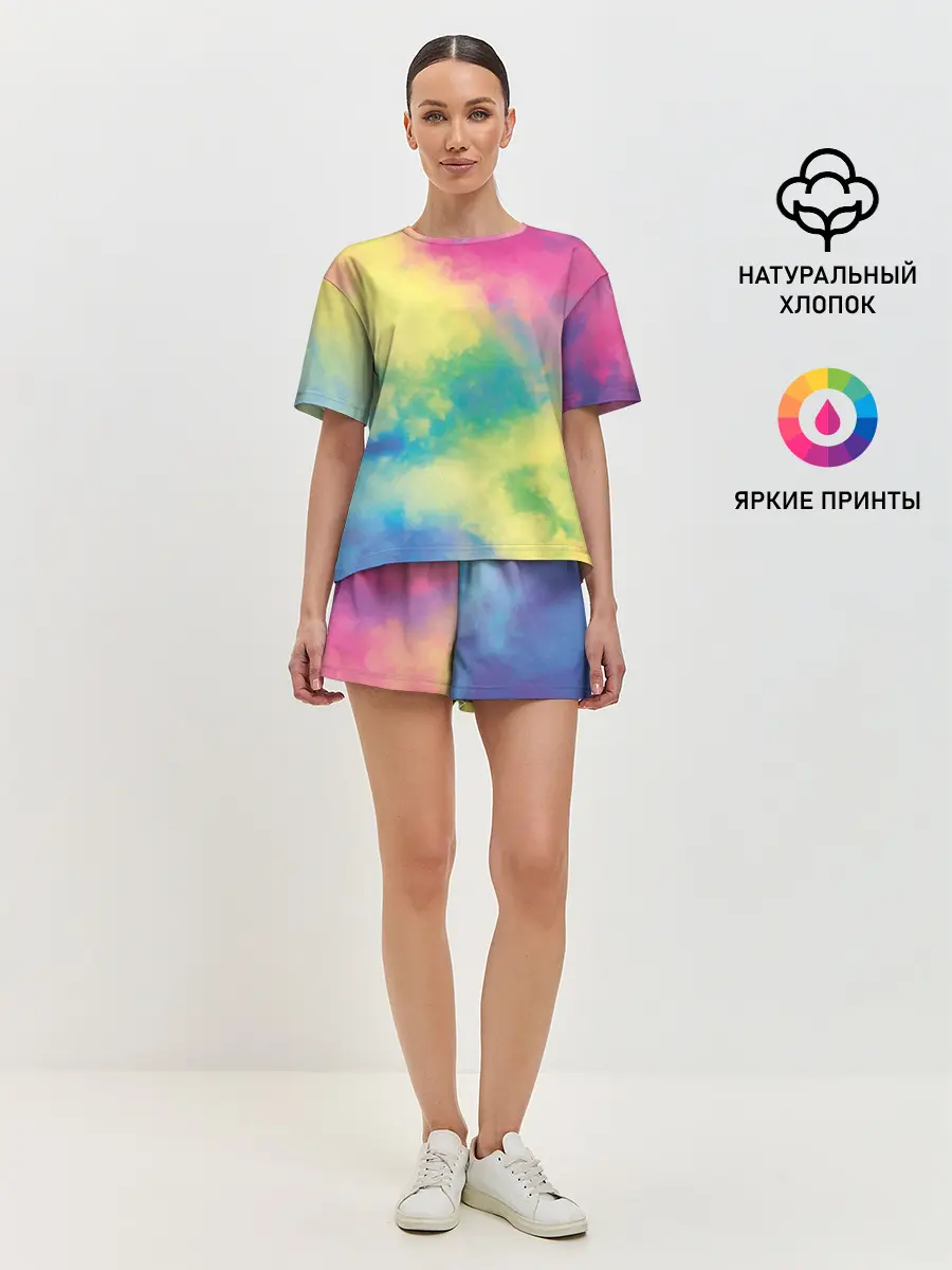 Женская пижама с шортами / Tie-Dye