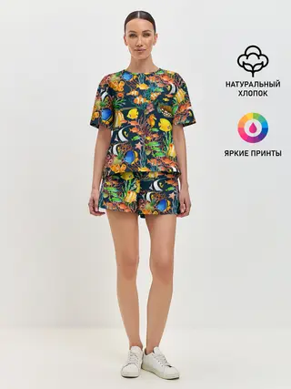 Женская пижама с шортами / Морской мир