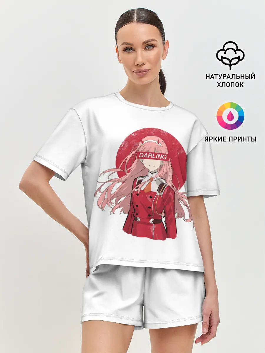 Женская пижама с шортами / Darling Zero Two White