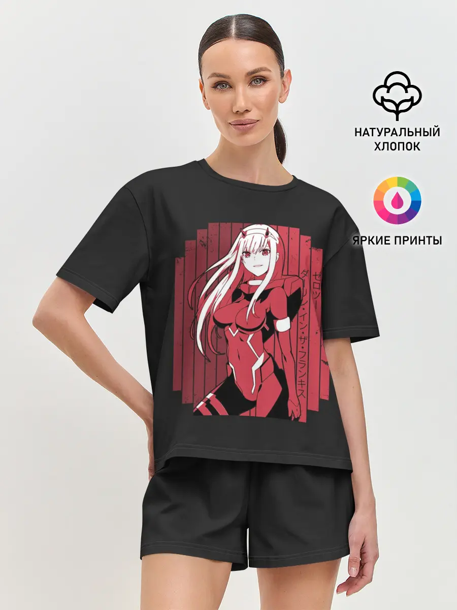 Женская пижама с шортами / Zero Two в костюме
