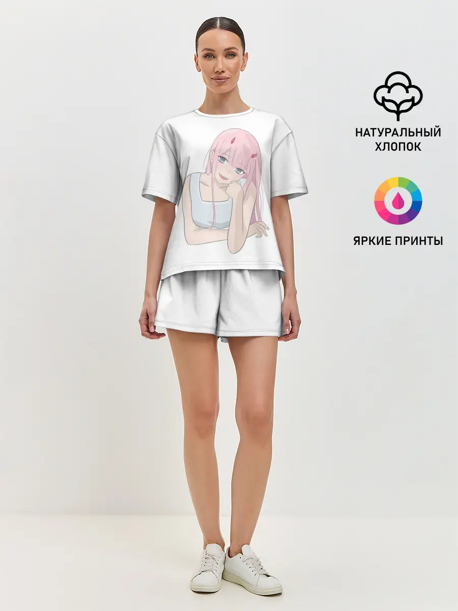 Женская пижама с шортами / Милая Zero Two