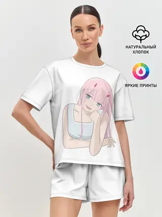 Женская пижама с шортами / Милая Zero Two