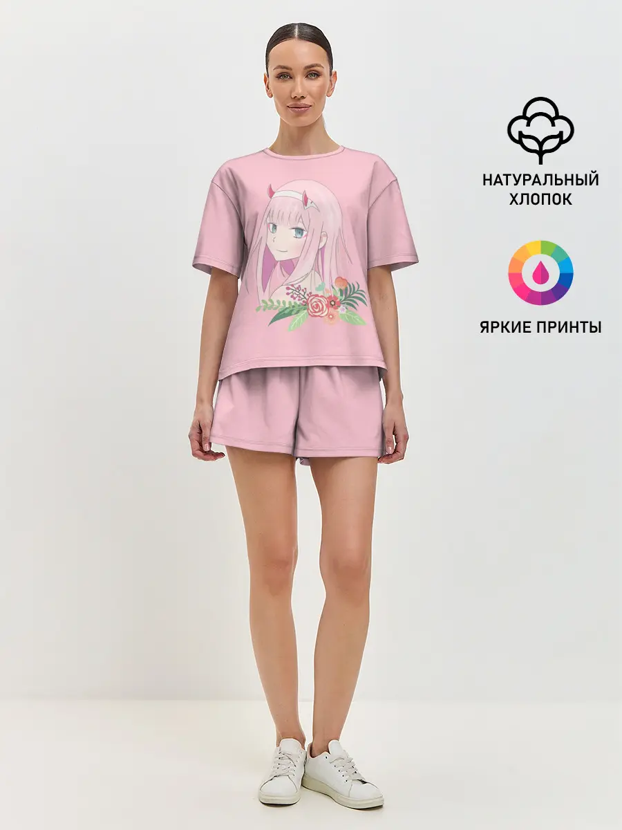 Женская пижама с шортами / Pink Zero Two