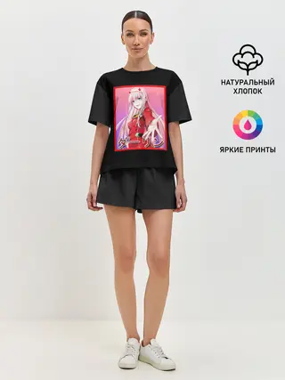 Женская пижама с шортами / Zero Two give me hand