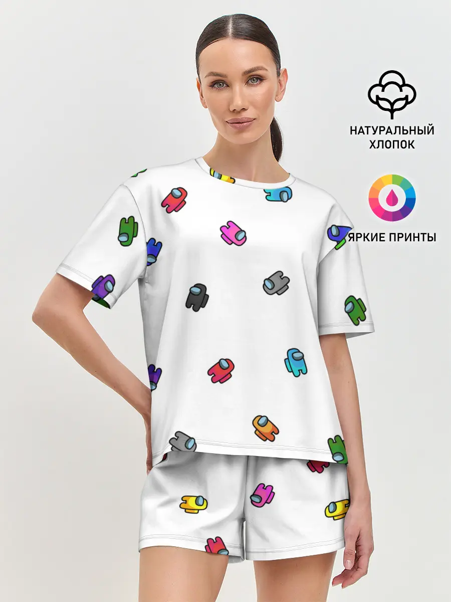 Женская пижама с шортами / Among Us