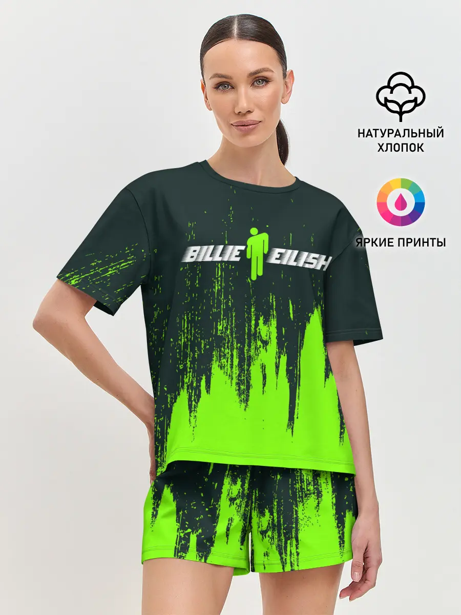 Женская пижама с шортами / BILLIE EILISH / БИЛЛИ АЙЛИШ