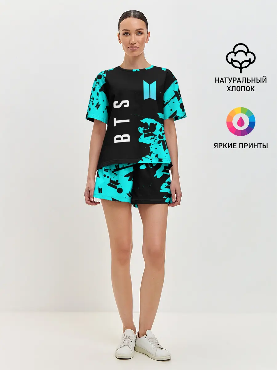 Женская пижама с шортами / BTS / БТС