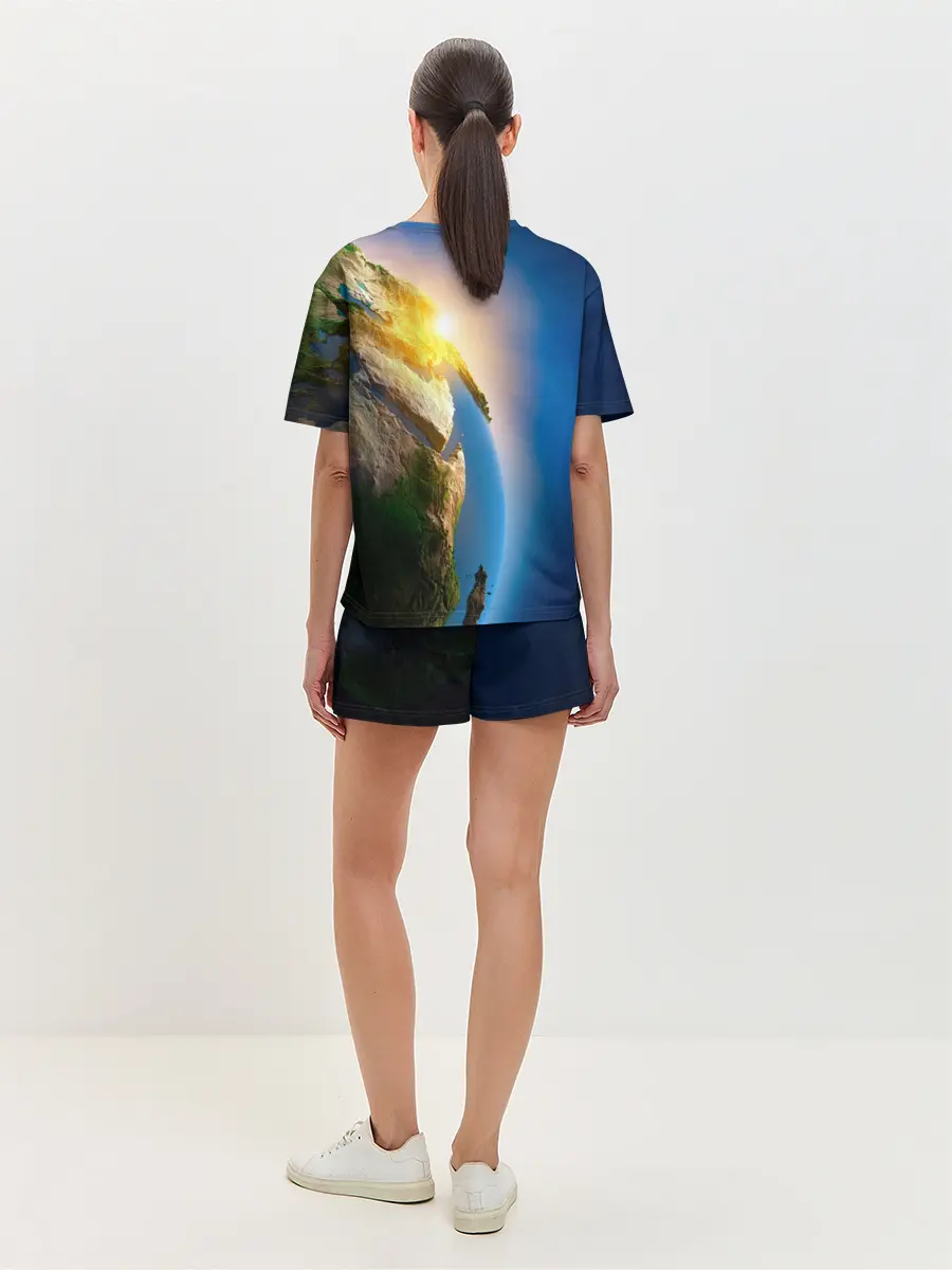Женская пижама с шортами / Планета Земля