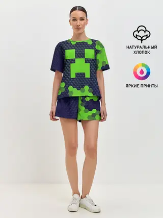 Женская пижама с шортами / MINECRAFT / МАЙНКРАФТ