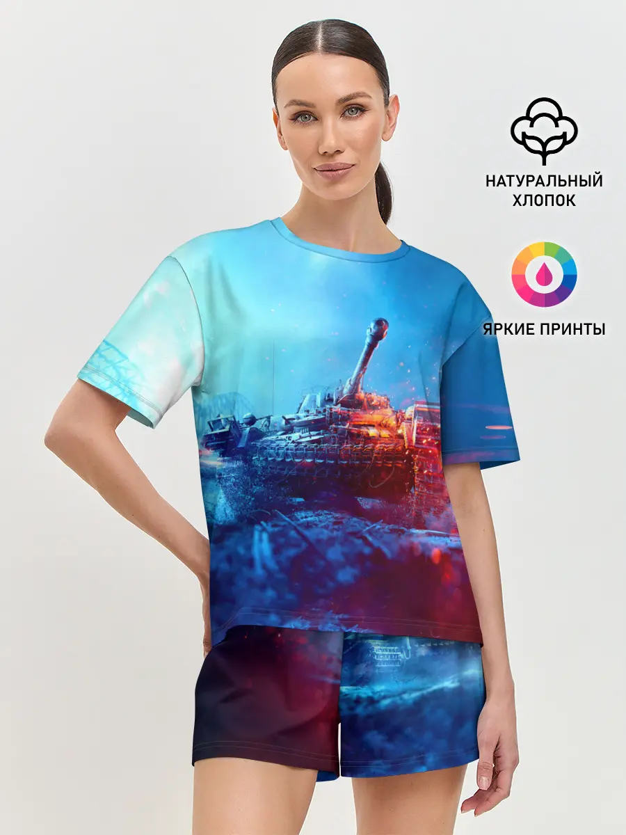 Женская пижама с шортами / Танк