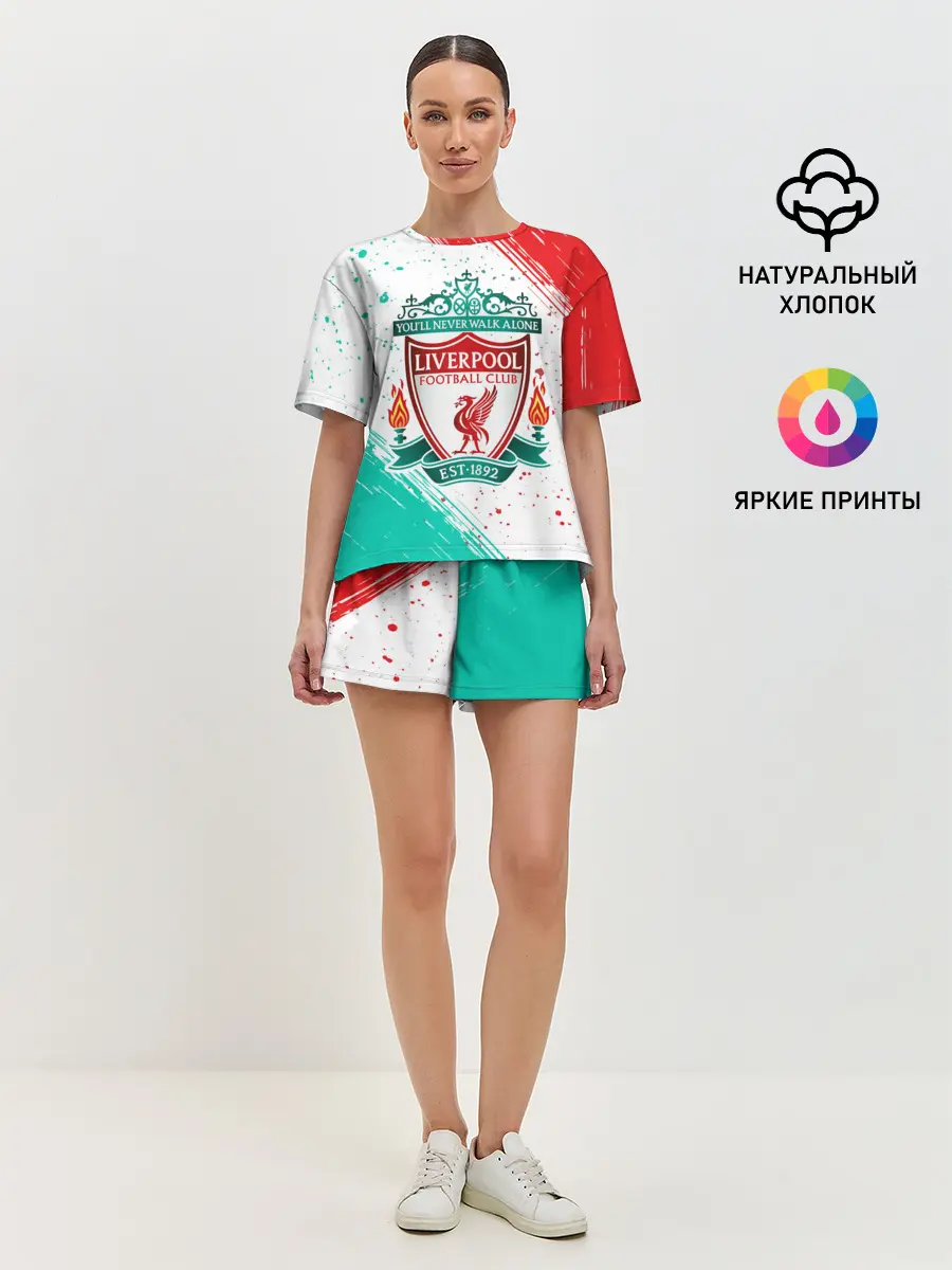 Женская пижама с шортами / LIVERPOOL / Ливерпуль