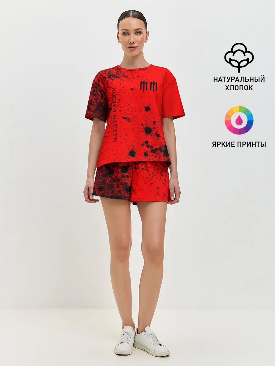 Женская пижама с шортами / MARILYN MANSON / М. МЭНСОН