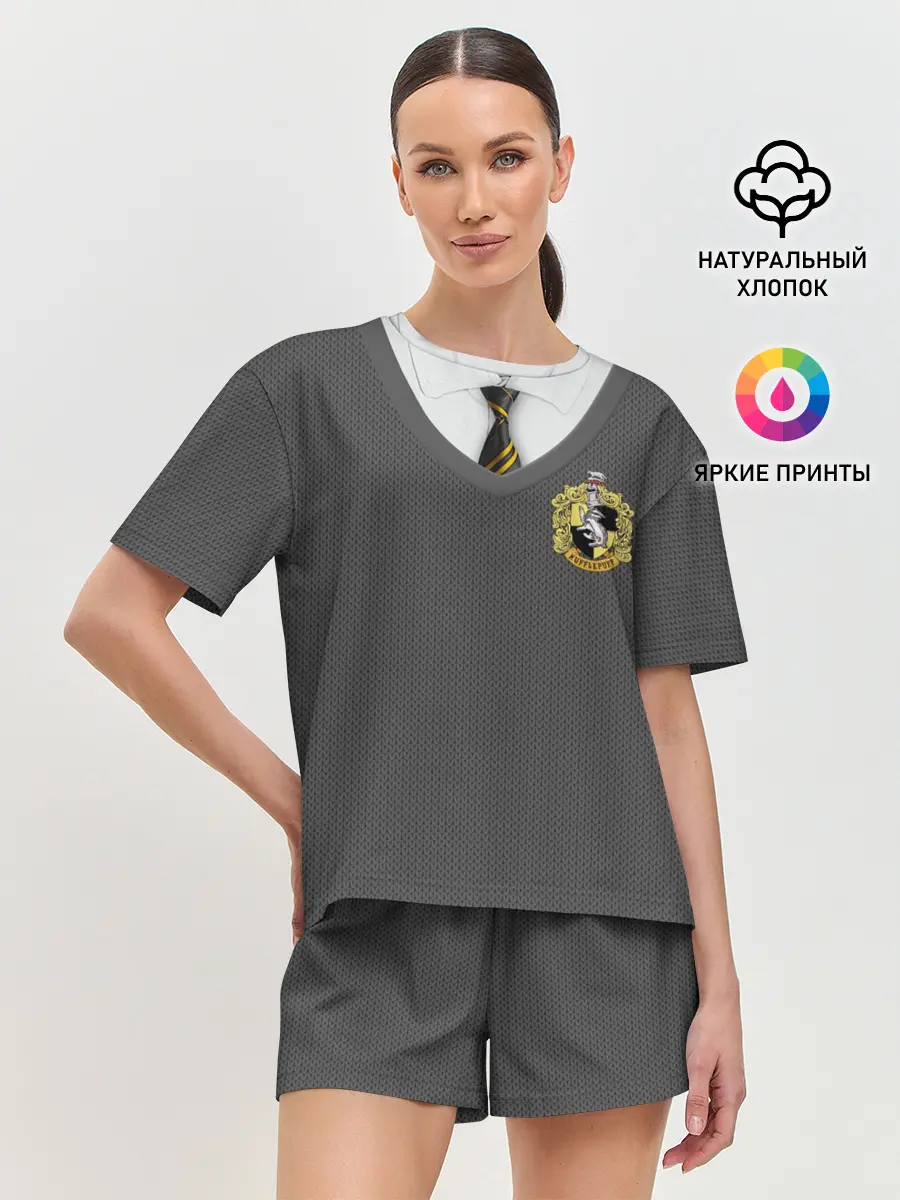 Женская пижама с шортами / Форма Пуффендуя