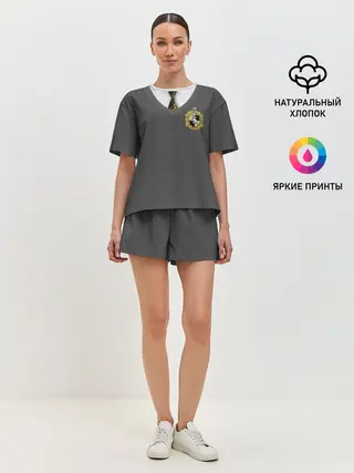 Женская пижама с шортами / Форма Пуффендуя