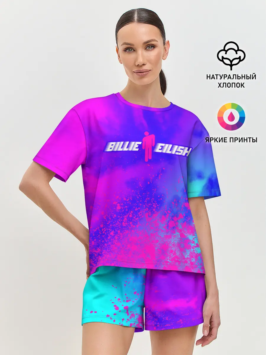 Женская пижама с шортами / BILLIE EILISH / БИЛЛИ АЙЛИШ