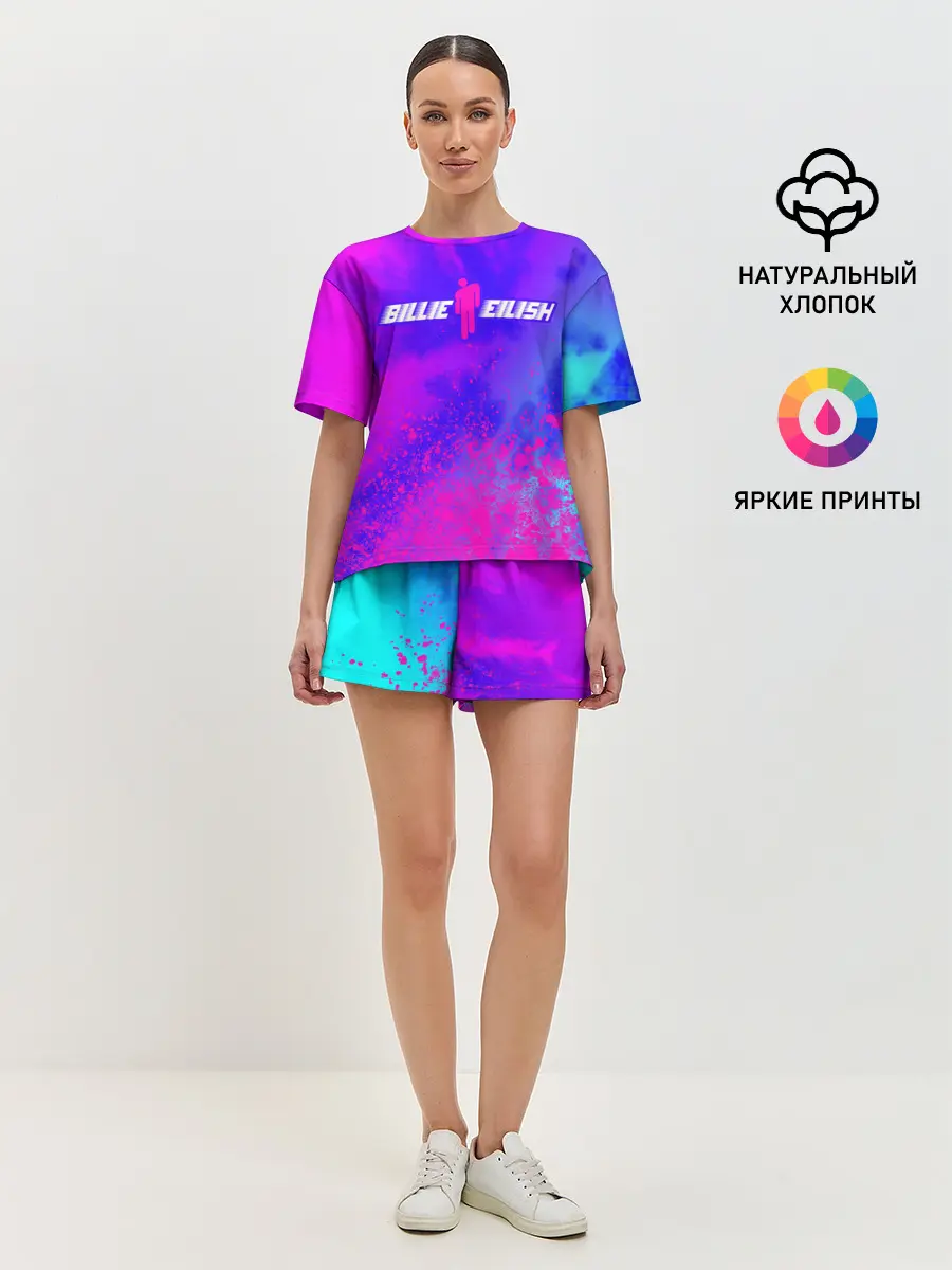 Женская пижама с шортами / BILLIE EILISH / БИЛЛИ АЙЛИШ