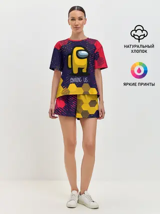 Женская пижама с шортами / AMONG US / АМОНГ АС