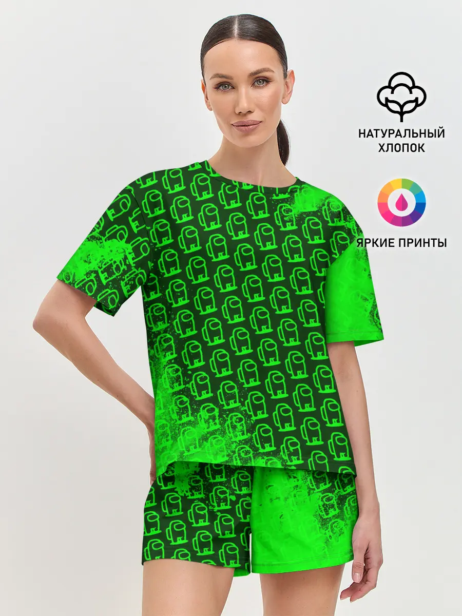 Женская пижама с шортами / AMONG US / АМОНГ АС