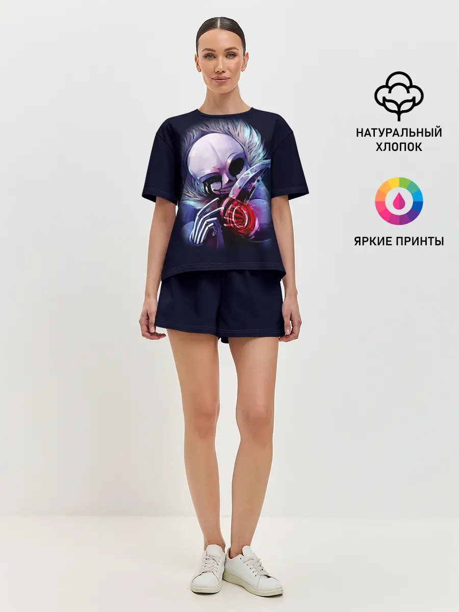 Женская пижама с шортами / UNDERTALE SANS