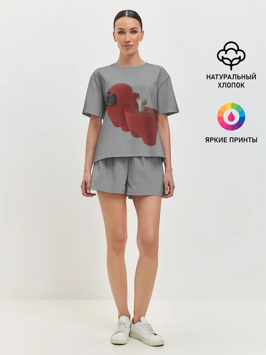 Женская пижама с шортами / Among Us - Human