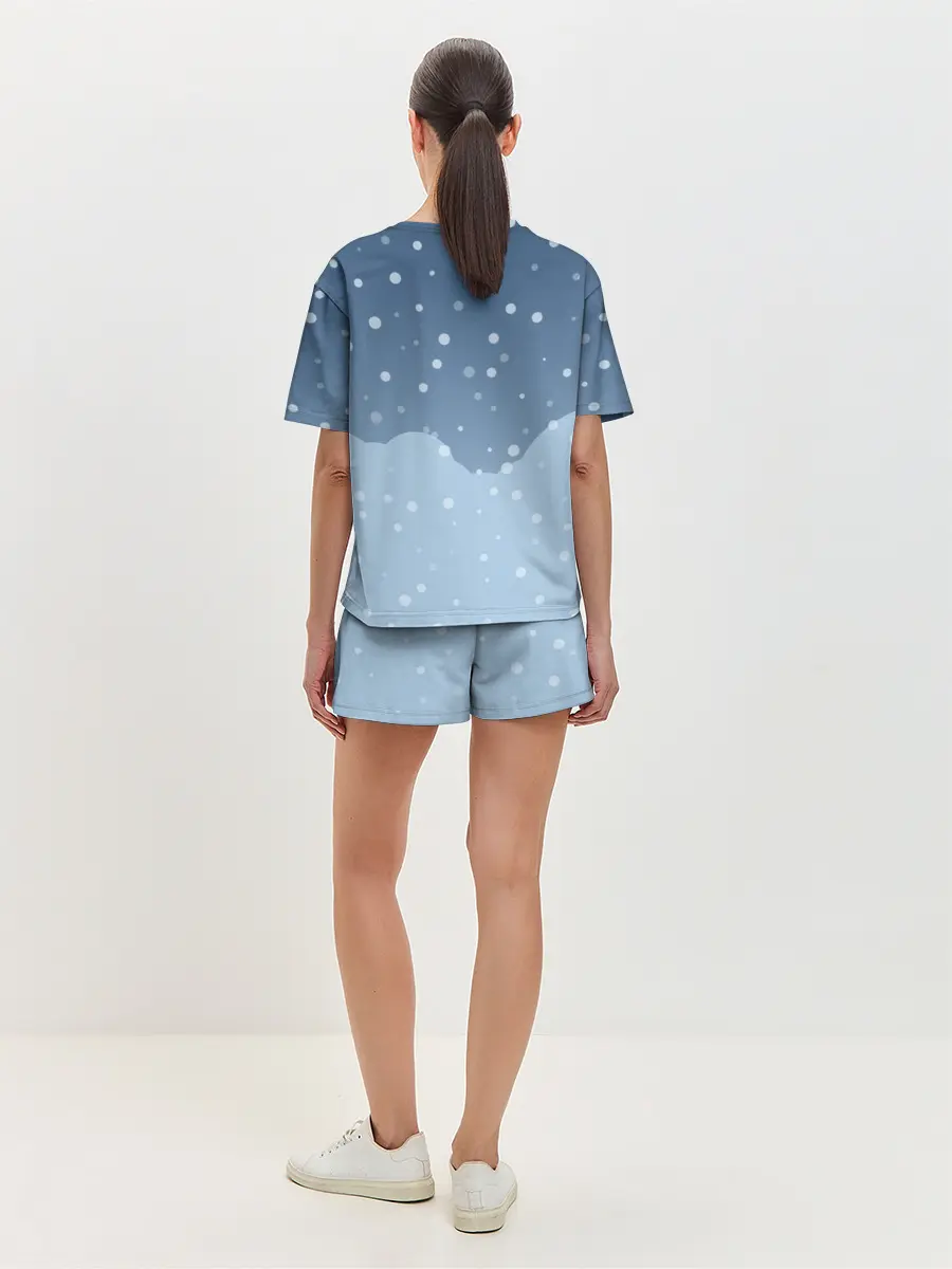 Женская пижама с шортами / Новогодний Пикачу