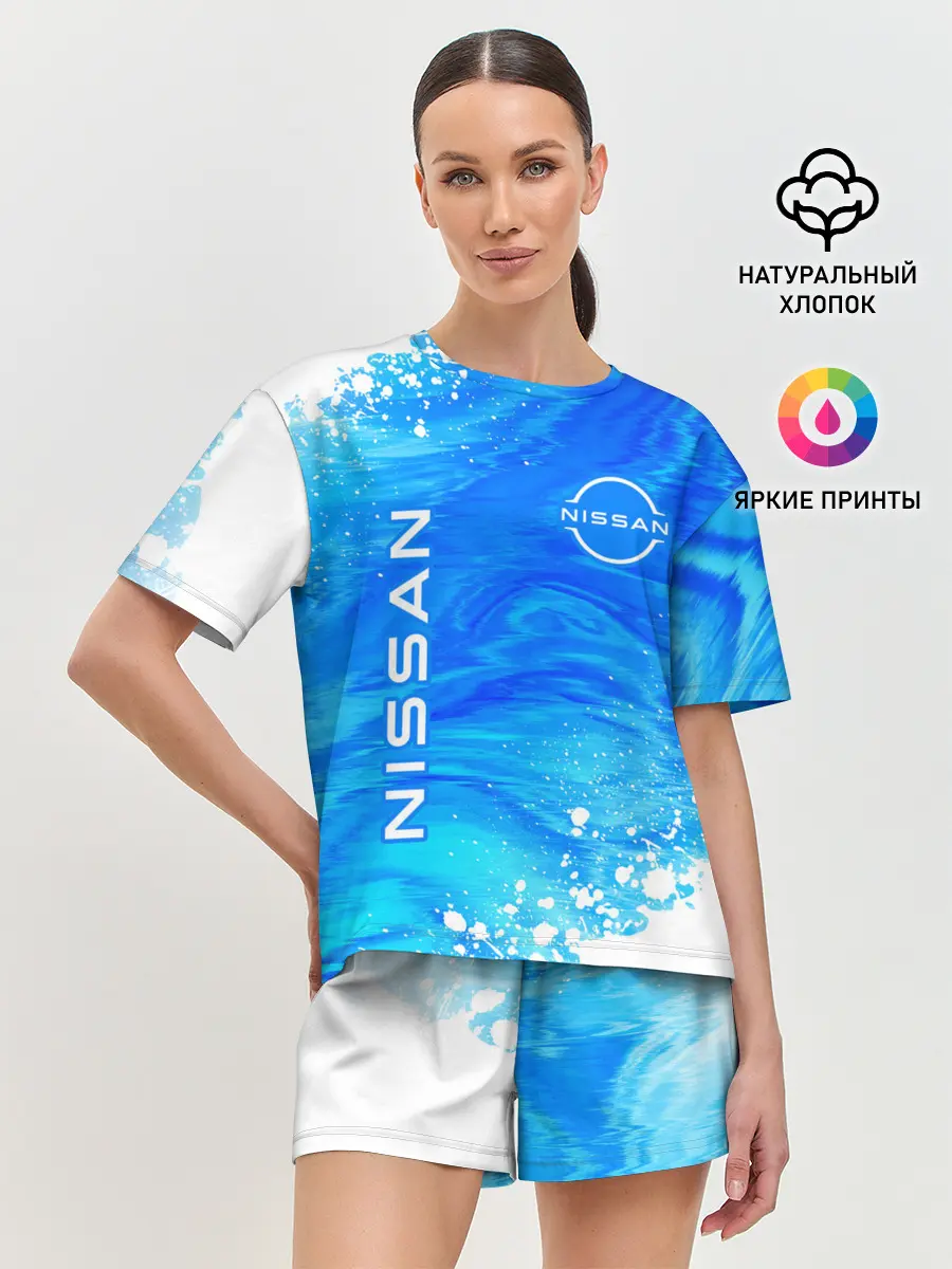 Женская пижама с шортами / NISSAN / Ниссан