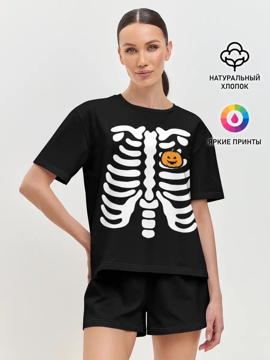 Женская пижама с шортами / Halloween