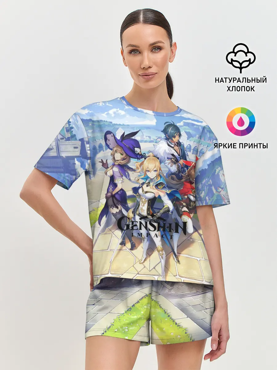 Женская пижама с шортами / GENSHIN IMPACT