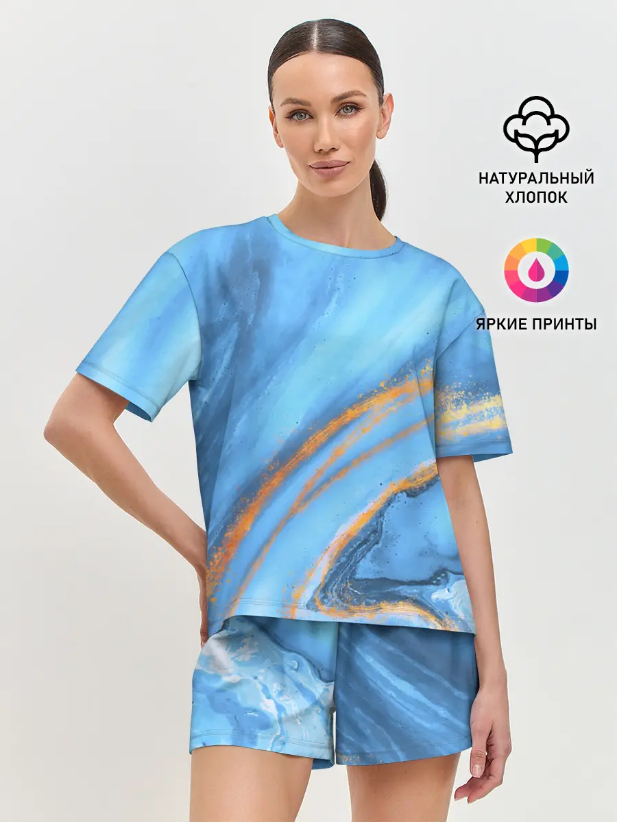 Женская пижама с шортами / Краски