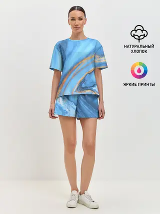 Женская пижама с шортами / Краски