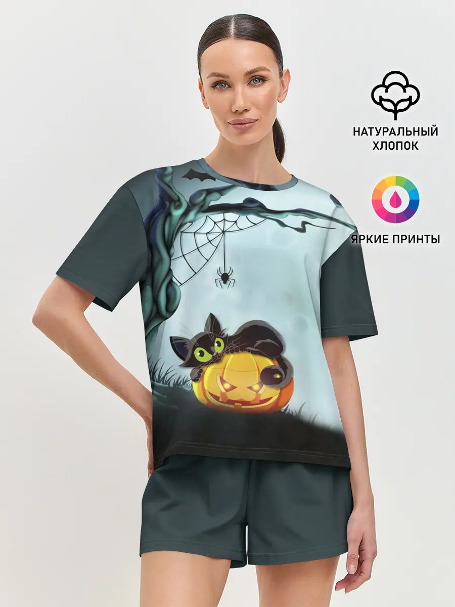 Женская пижама с шортами / HALLOWEEN.