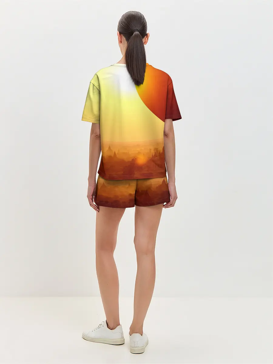 Женская пижама с шортами / Город в пустыне