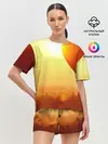 Женская пижама с шортами / Город в пустыне
