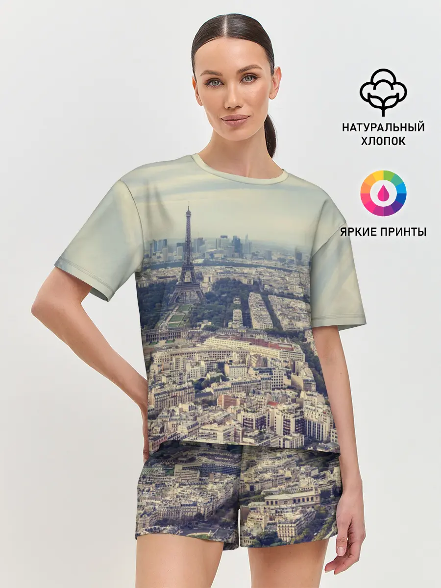 Женская пижама с шортами / Париж