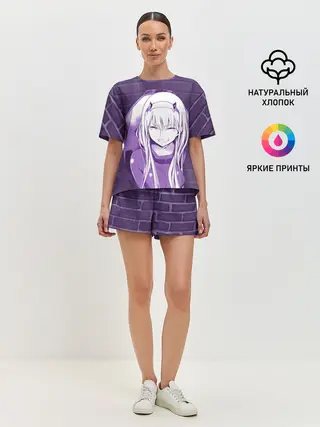 Женская пижама с шортами / Zero Two brickwall