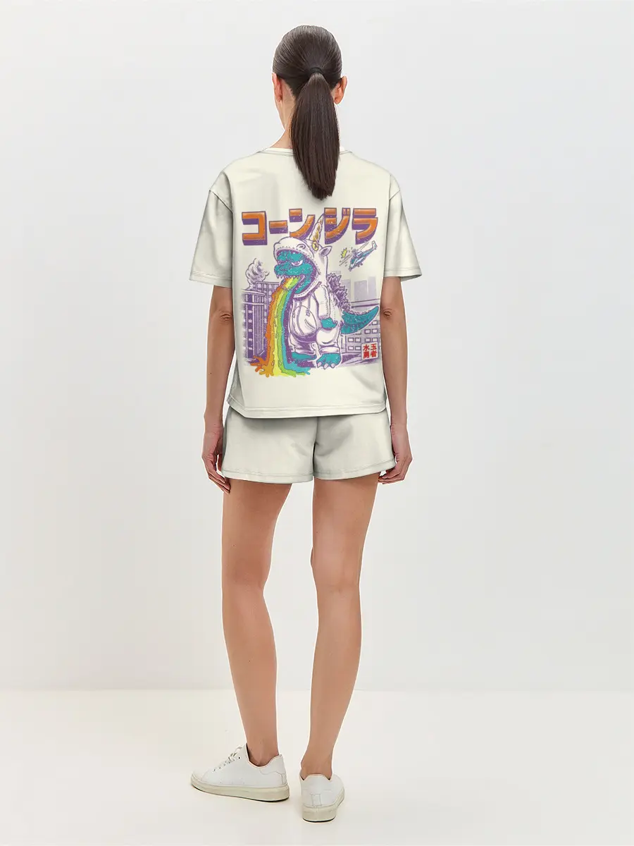 Женская пижама с шортами / Годзилла Единорог