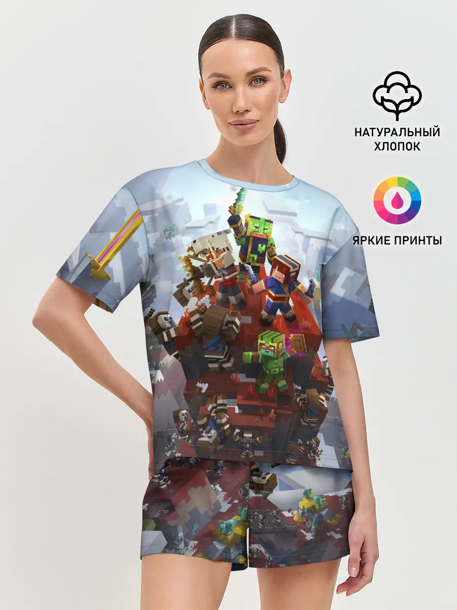 Женская пижама с шортами / Minecraft Dungeons