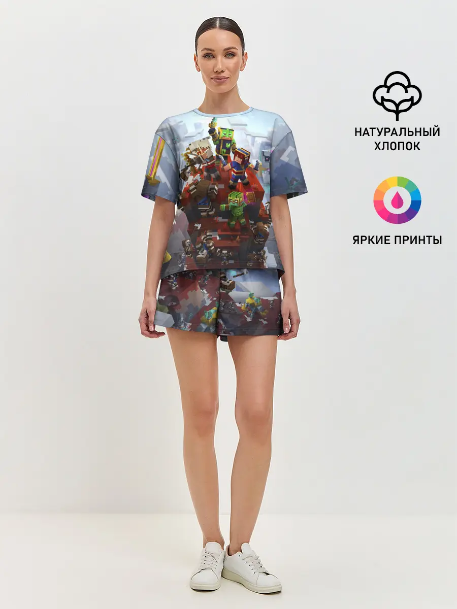 Женская пижама с шортами / Minecraft Dungeons