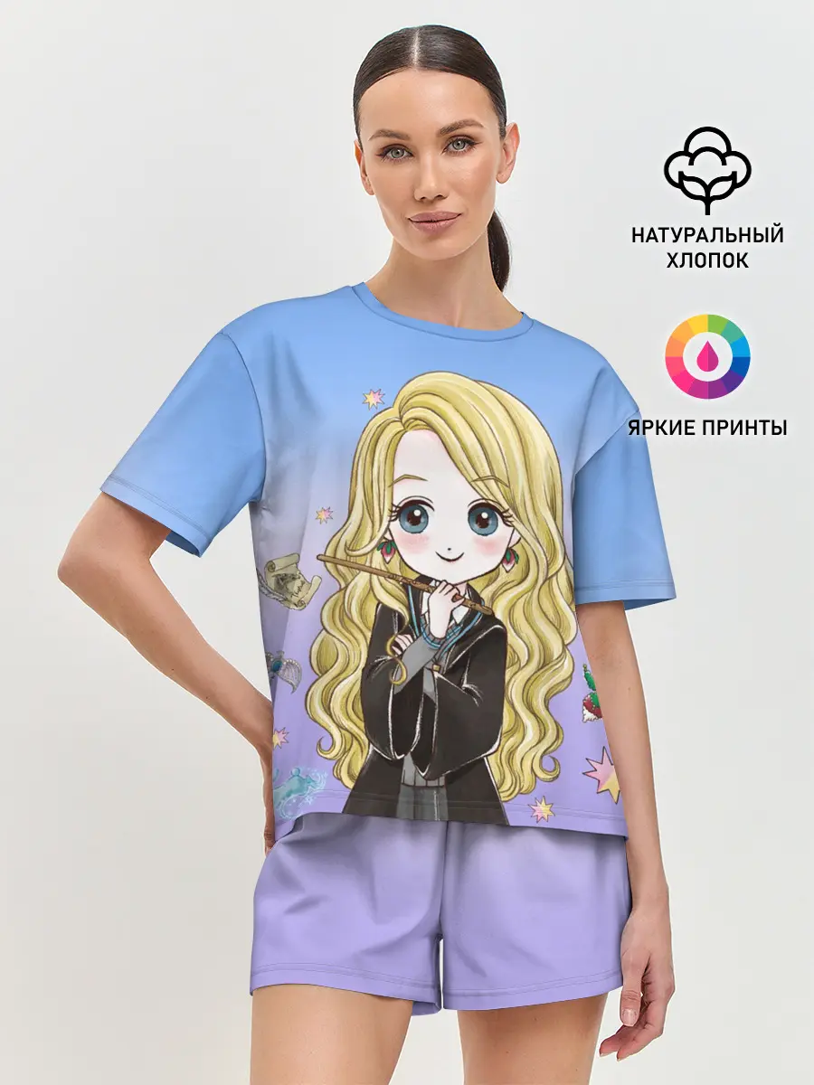 Женская пижама с шортами / Луна