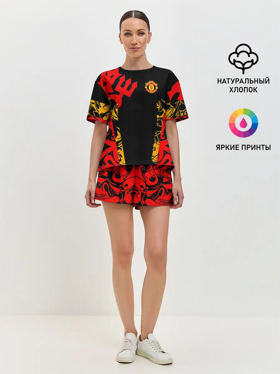 Женская пижама с шортами / Manchester United | Red Devils