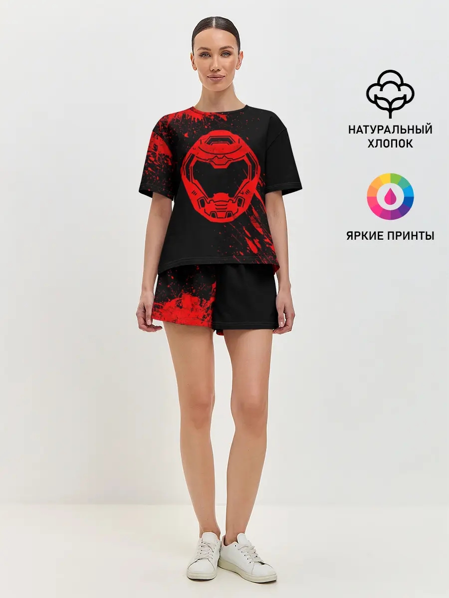 Женская пижама с шортами / DOOM - Шлем