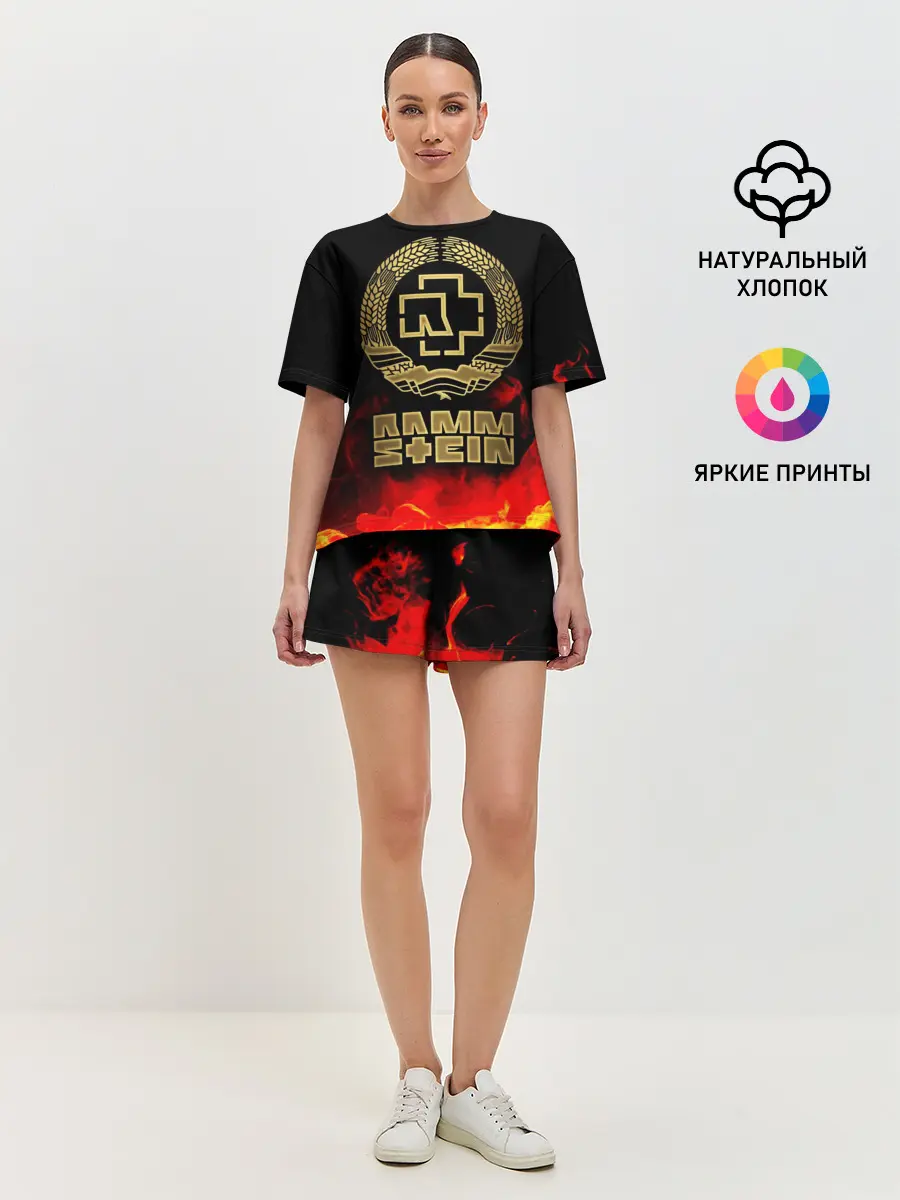 Женская пижама с шортами / Rammstein