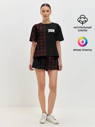 Женская пижама с шортами / DOOM - Руны