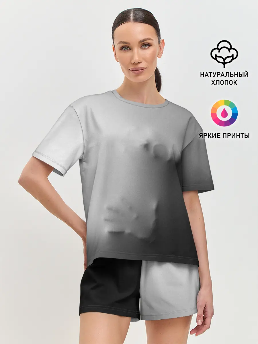 Женская пижама с шортами / Кричащее Лицо Внутри